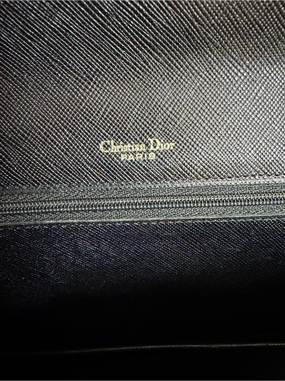 Vintage Christian Dior Black Leather Hexagon Buckle Clutch Wallet Pairs - Picture 4 of 16